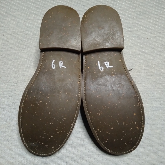 Vintage 80s RARE J. Crew Leather Moctoe Derby's  Sz 7.5 Cork rubber soles - Picture 2 of 7